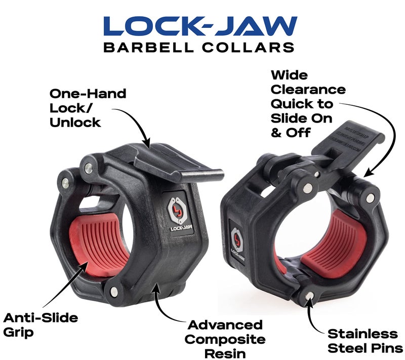 Lock-Jaw Barbell Collars قفل-فك OLY 2 طوق باربل أولمبي (أسود) - Image 3